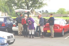 Meeting in the Car Park Before the Fylde Ski Club Bluebell Walk