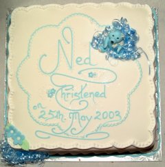 Ned Harry Sowden's Christening Cake